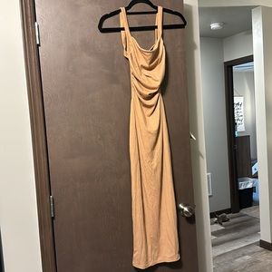 Amable Tan Midi Dress